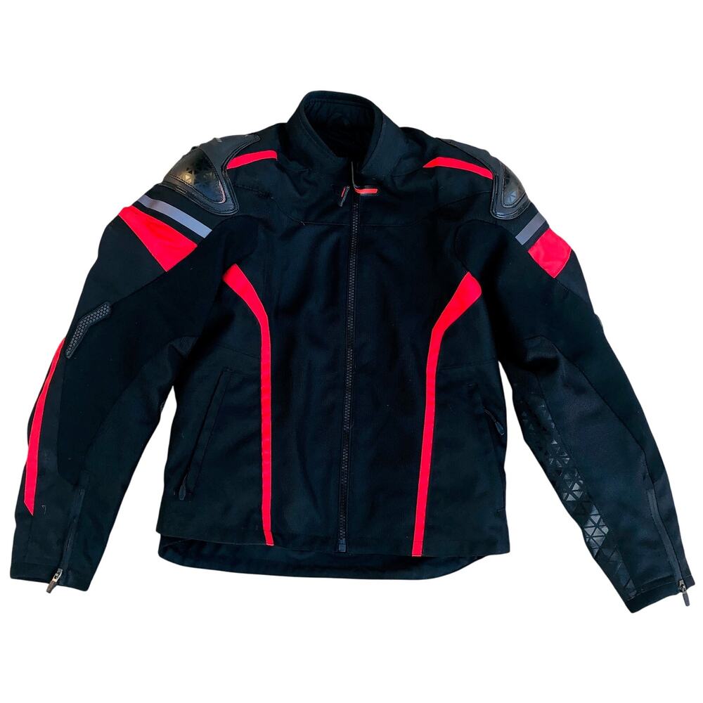 Black Sedici Mesh Moto Jacket with Pads